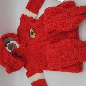 NWT, NHL Chicago Blackhawks, hooded warm onesie, Size 18 M